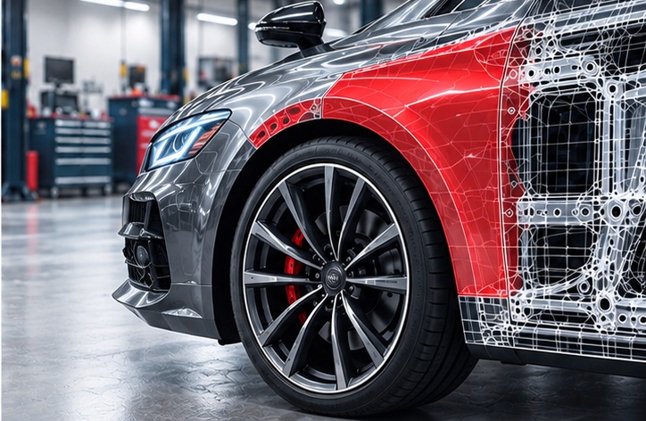 Collision repair panel intelligence visualization